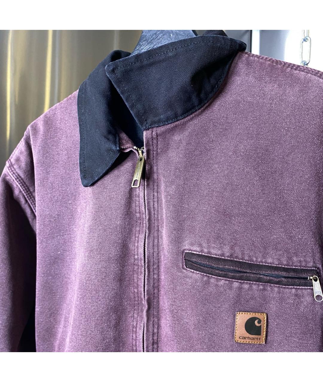 CARHARTT Бордовая деним куртка, фото 8