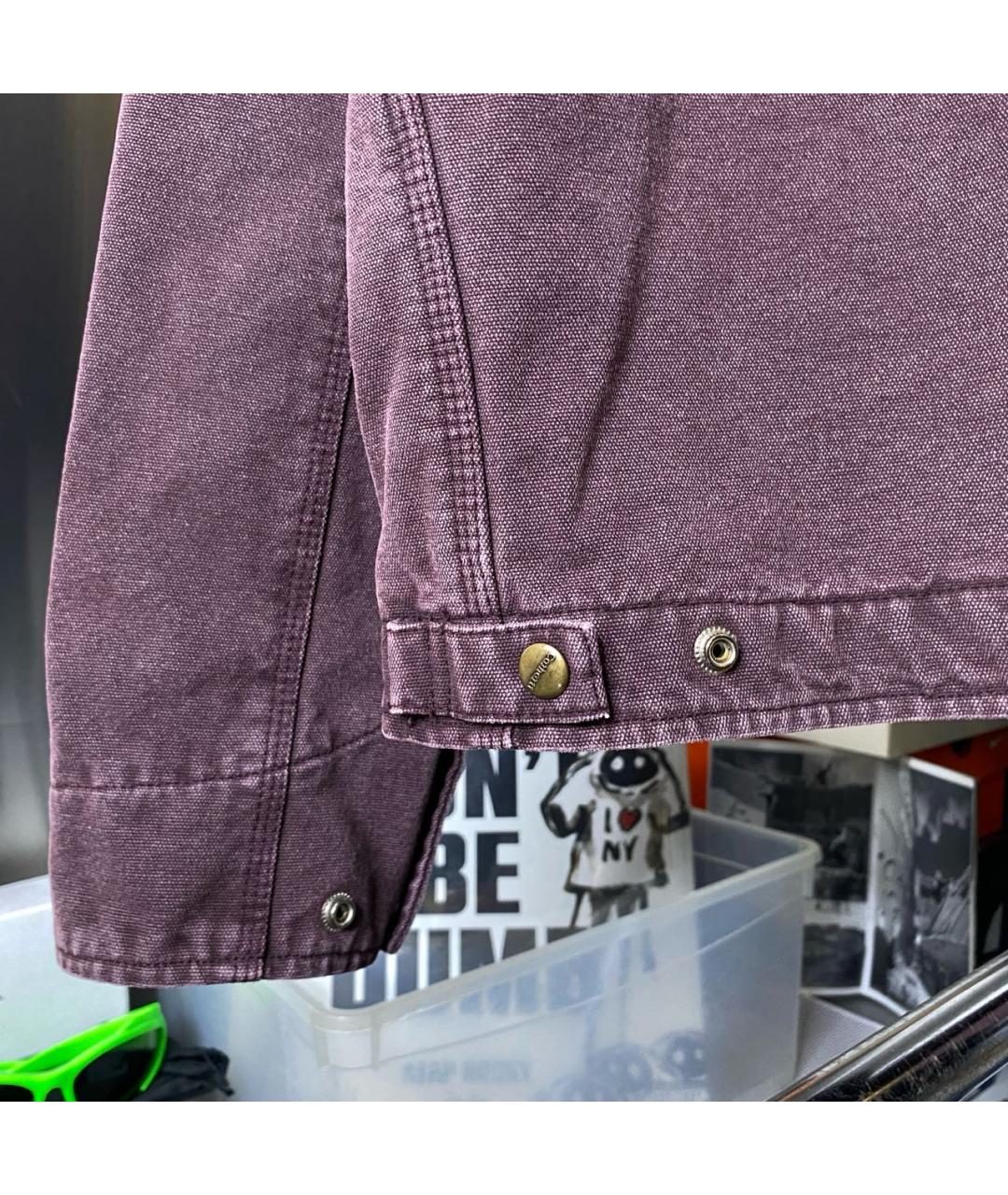 CARHARTT Бордовая деним куртка, фото 6