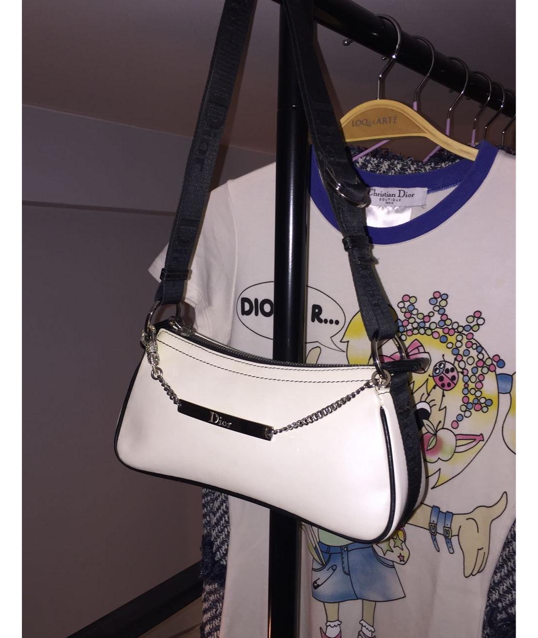 CHRISTIAN DIOR Белая сумка с короткими ручками, фото 2