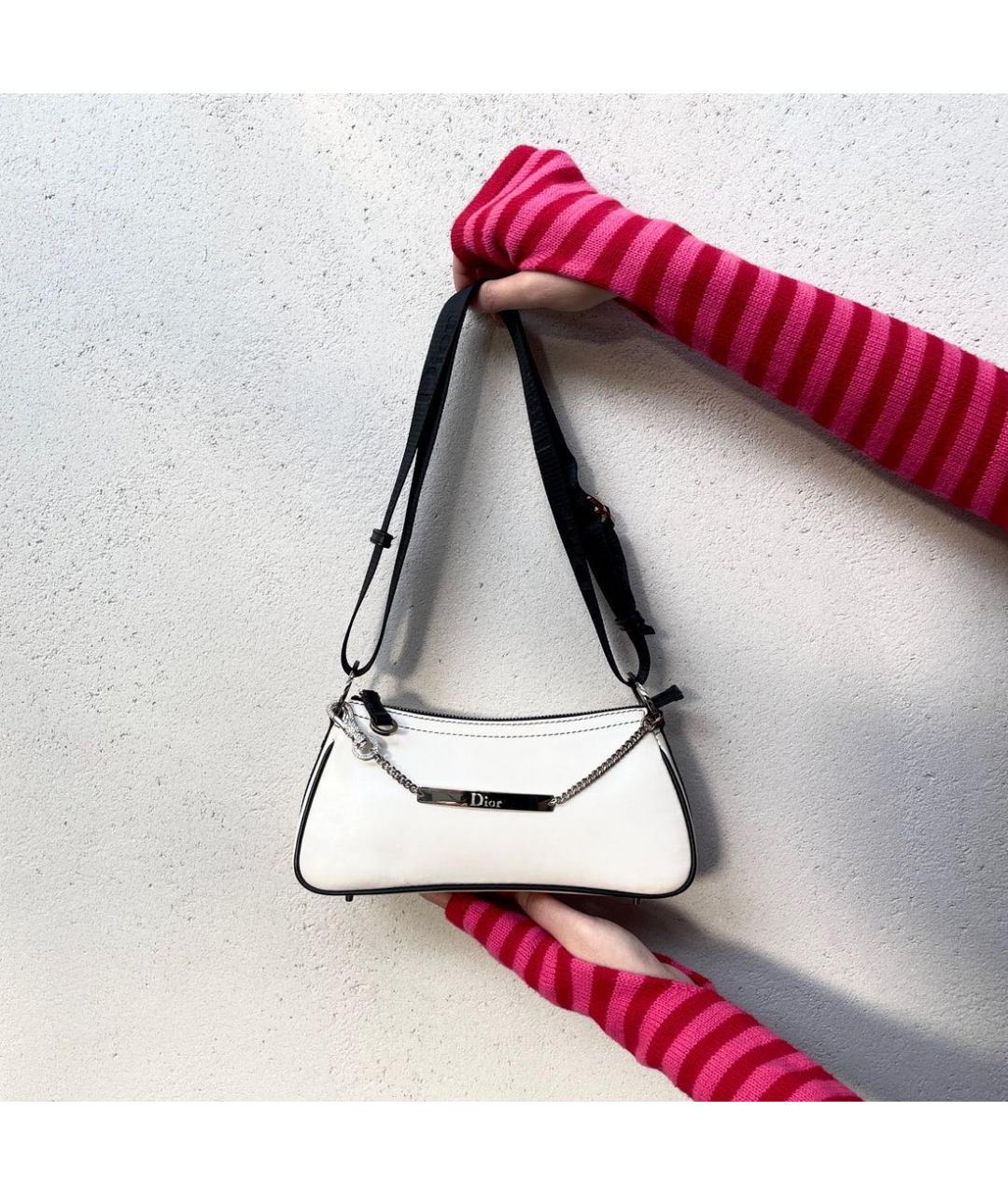 CHRISTIAN DIOR Белая сумка с короткими ручками, фото 8