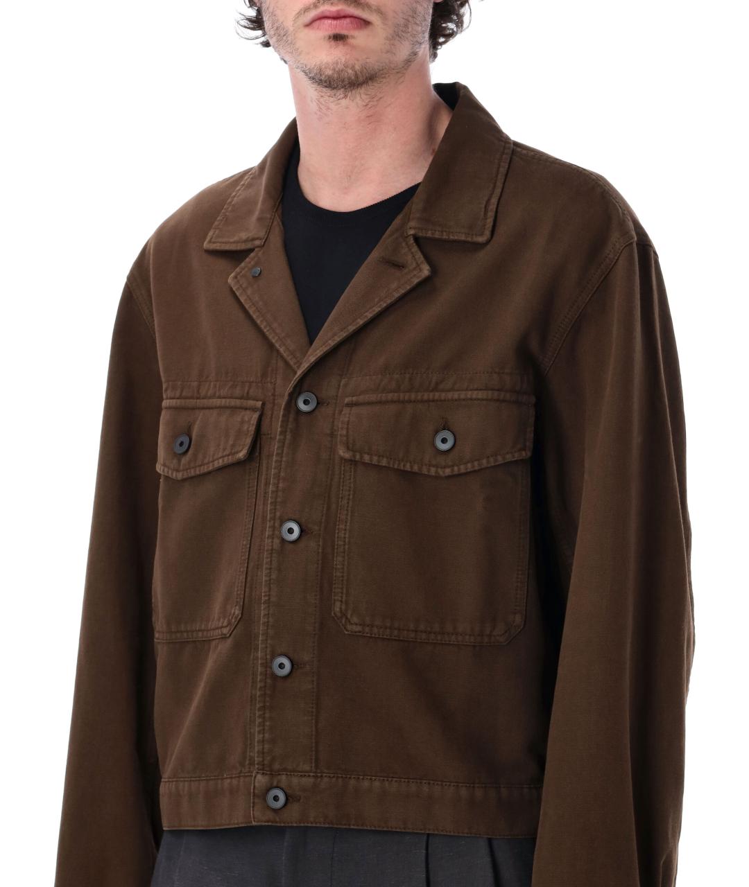 LEMAIRE Коричневая хлопковая куртка, фото 4