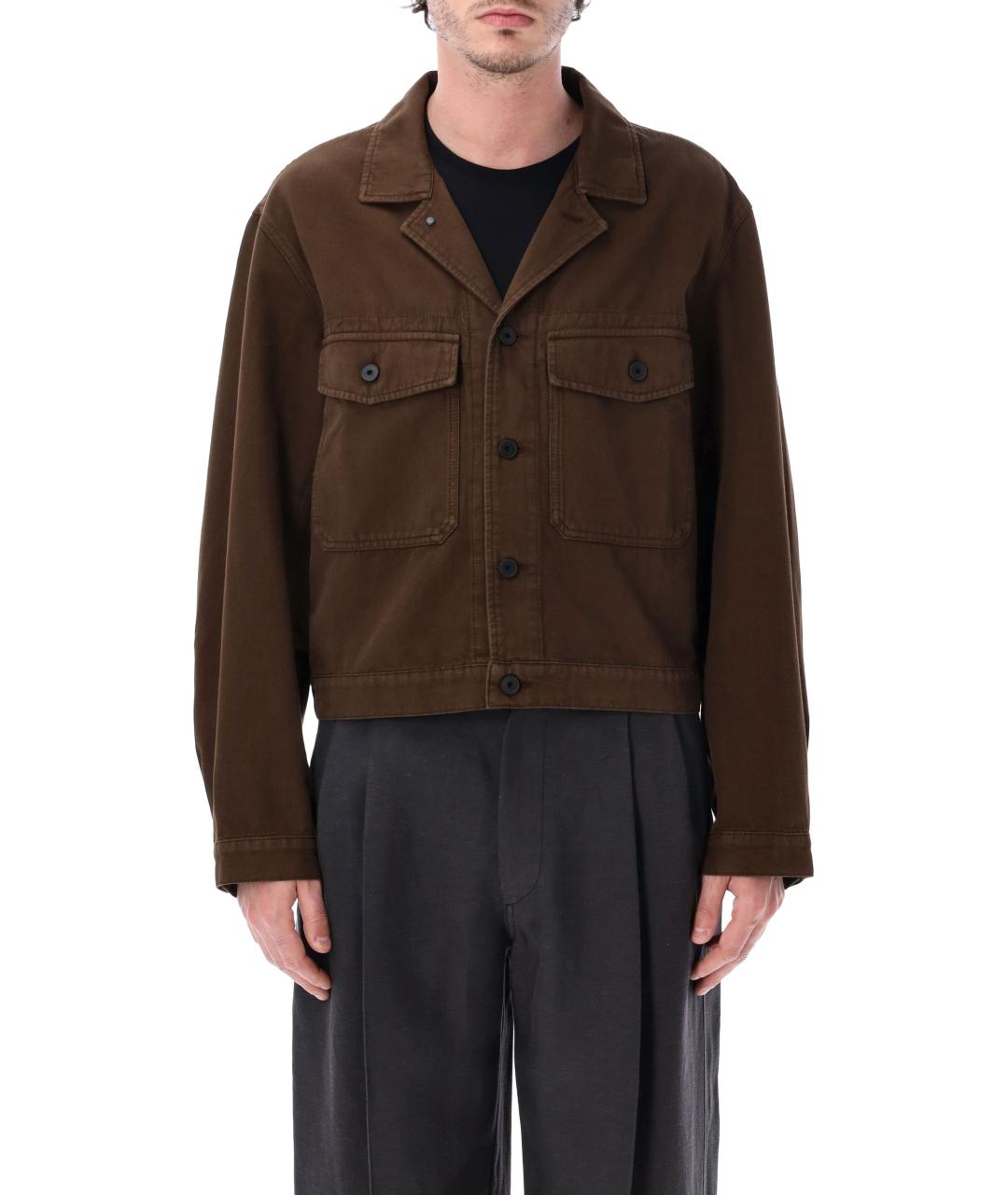 LEMAIRE Коричневая хлопковая куртка, фото 2