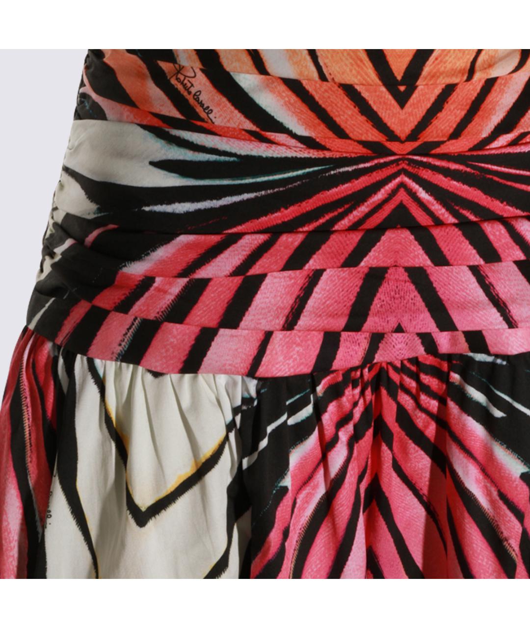 ROBERTO CAVALLI Мульти хлопковое повседневное платье, фото 4