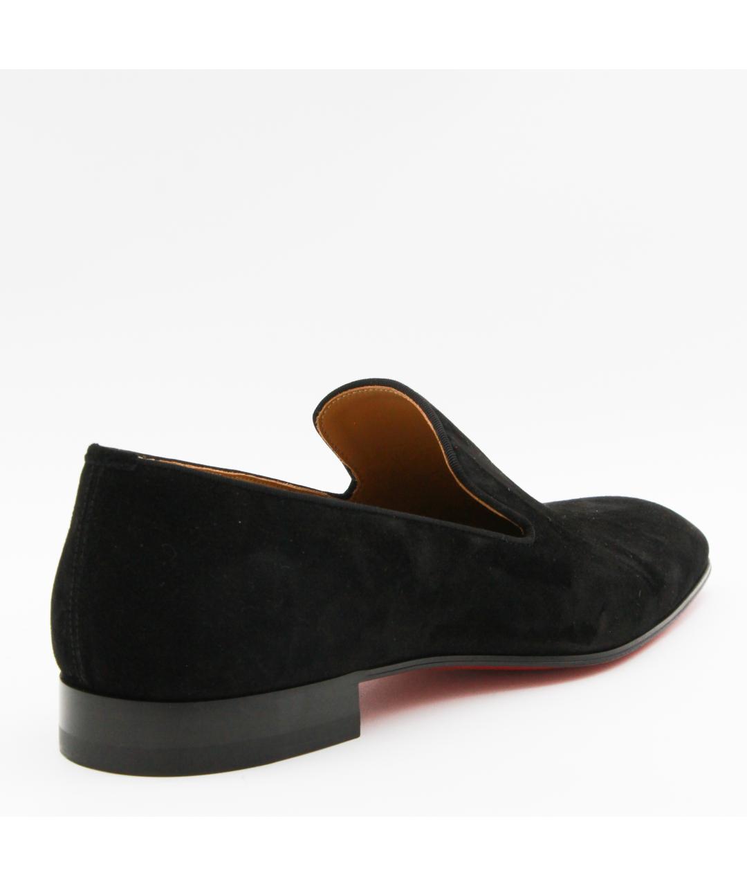 CHRISTIAN LOUBOUTIN Черные замшевые лоферы, фото 3
