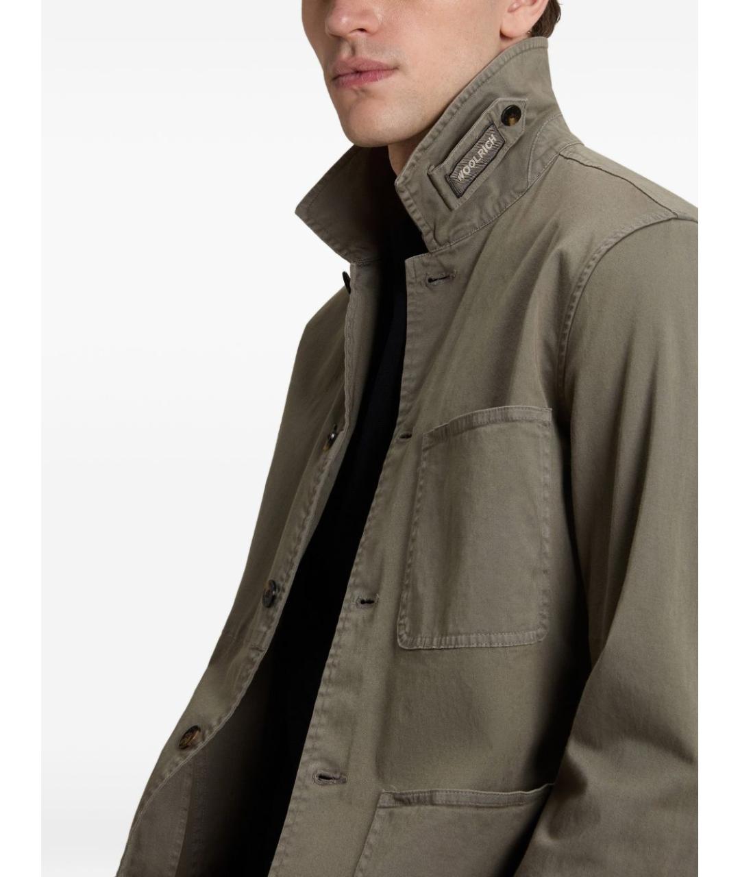 WOOLRICH Зеленая хлопковая куртка, фото 3