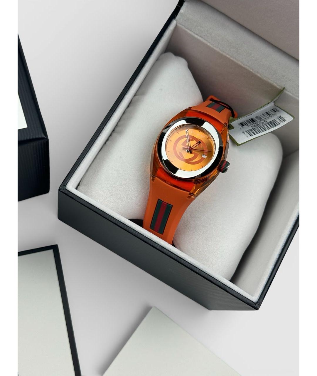 GUCCI Оранжевое часы, фото 4