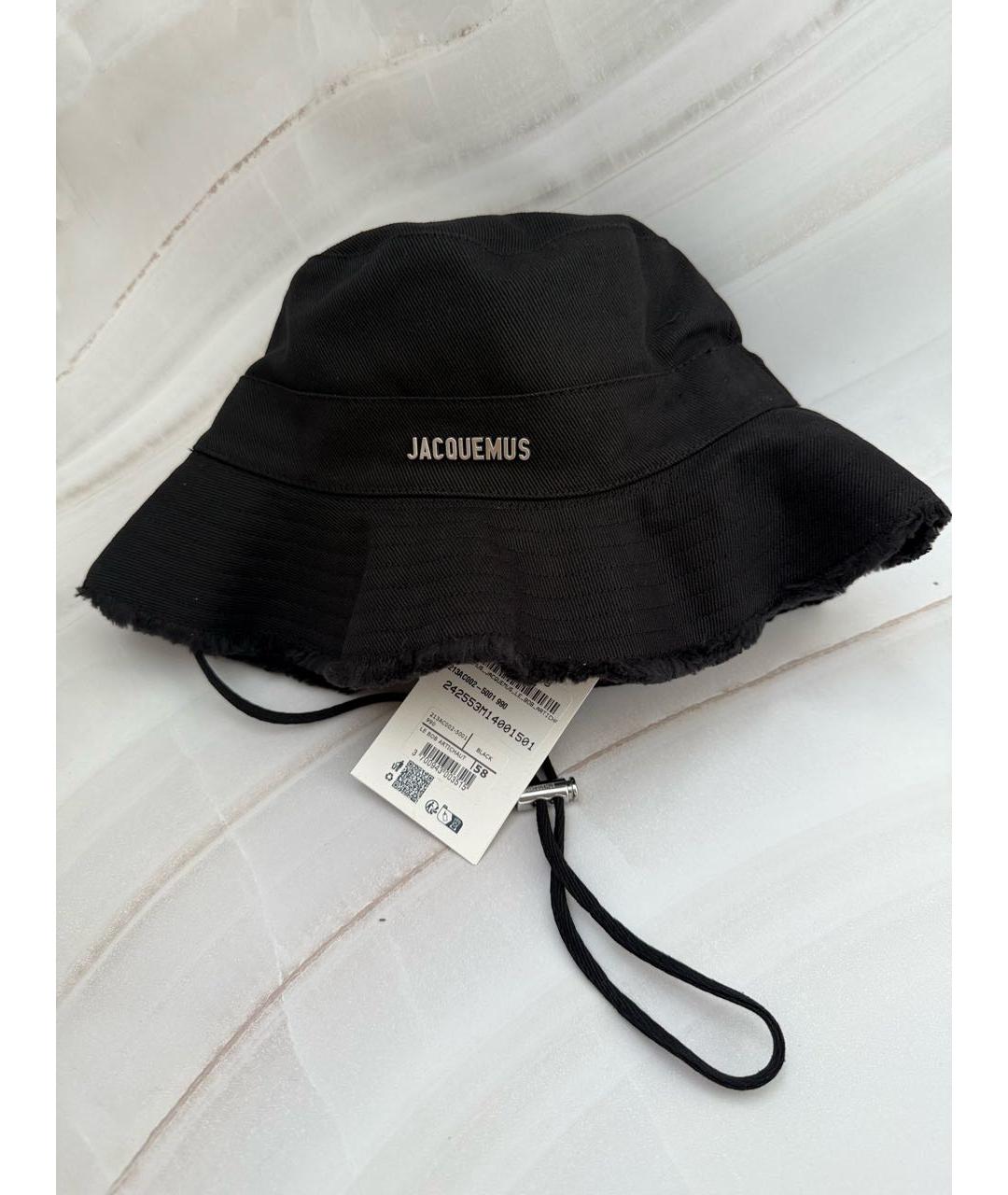 JACQUEMUS Черная хлопковая панама, фото 2