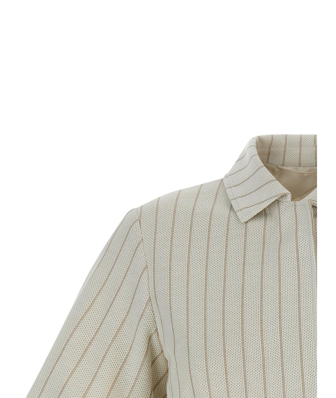 MAX MARA Бежевый хлопковый жакет/пиджак, фото 3