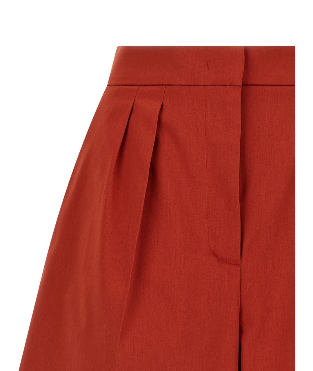 MAX MARA Красные хлопковые шорты, фото 3