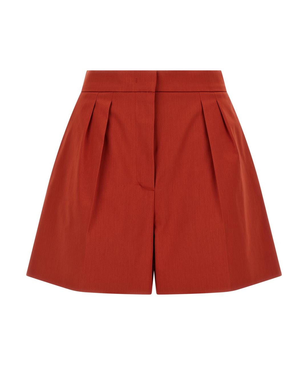 MAX MARA Красные хлопковые шорты, фото 1