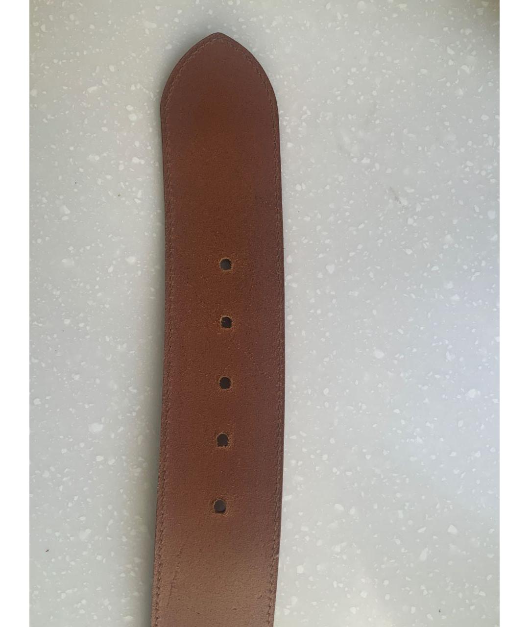 BURBERRY Коричневый кожаный ремень, фото 2