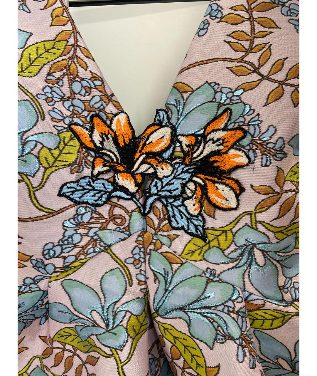 PINKO Голубое полиэстеровое вечернее платье, фото 2