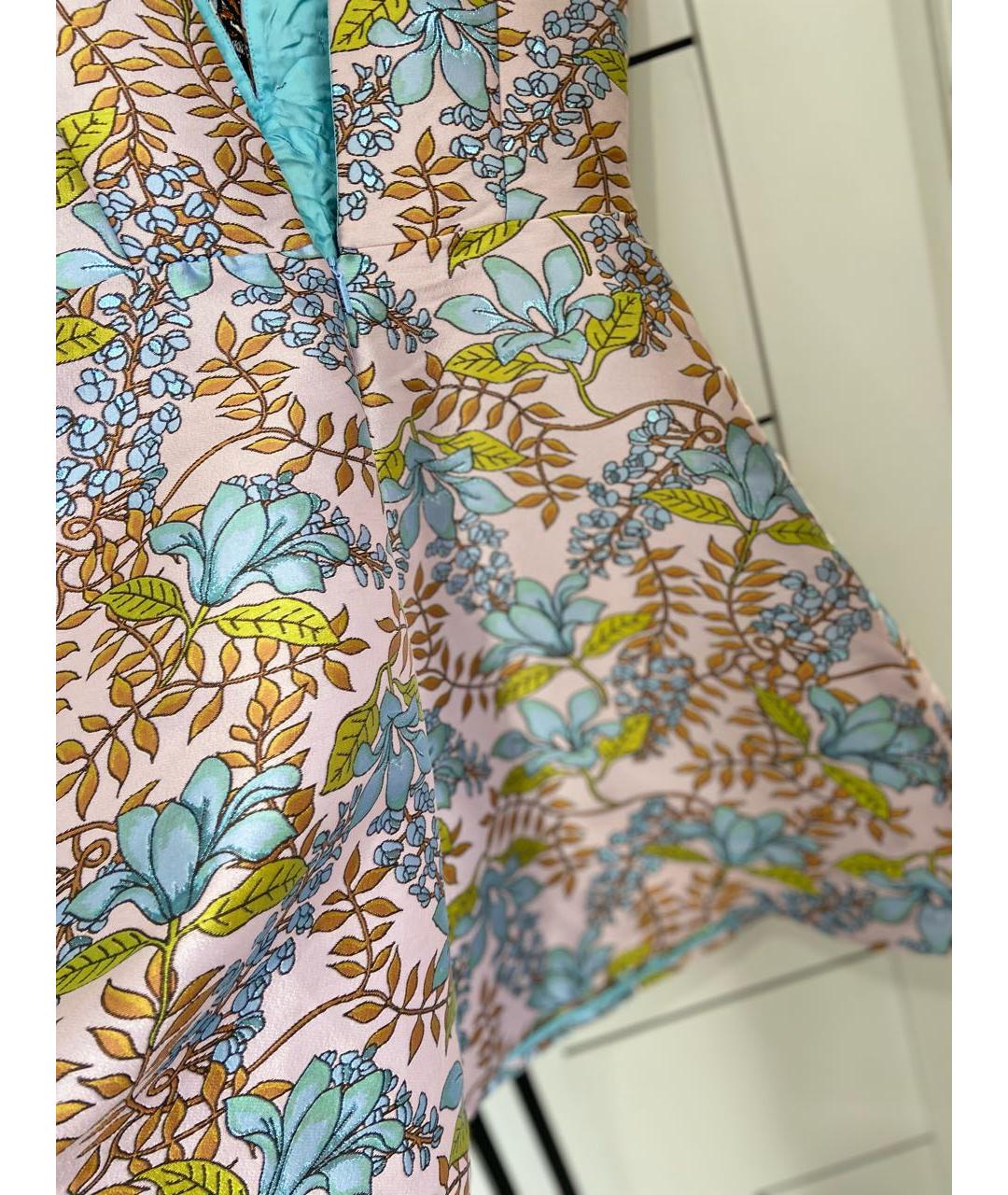 PINKO Голубое полиэстеровое вечернее платье, фото 3