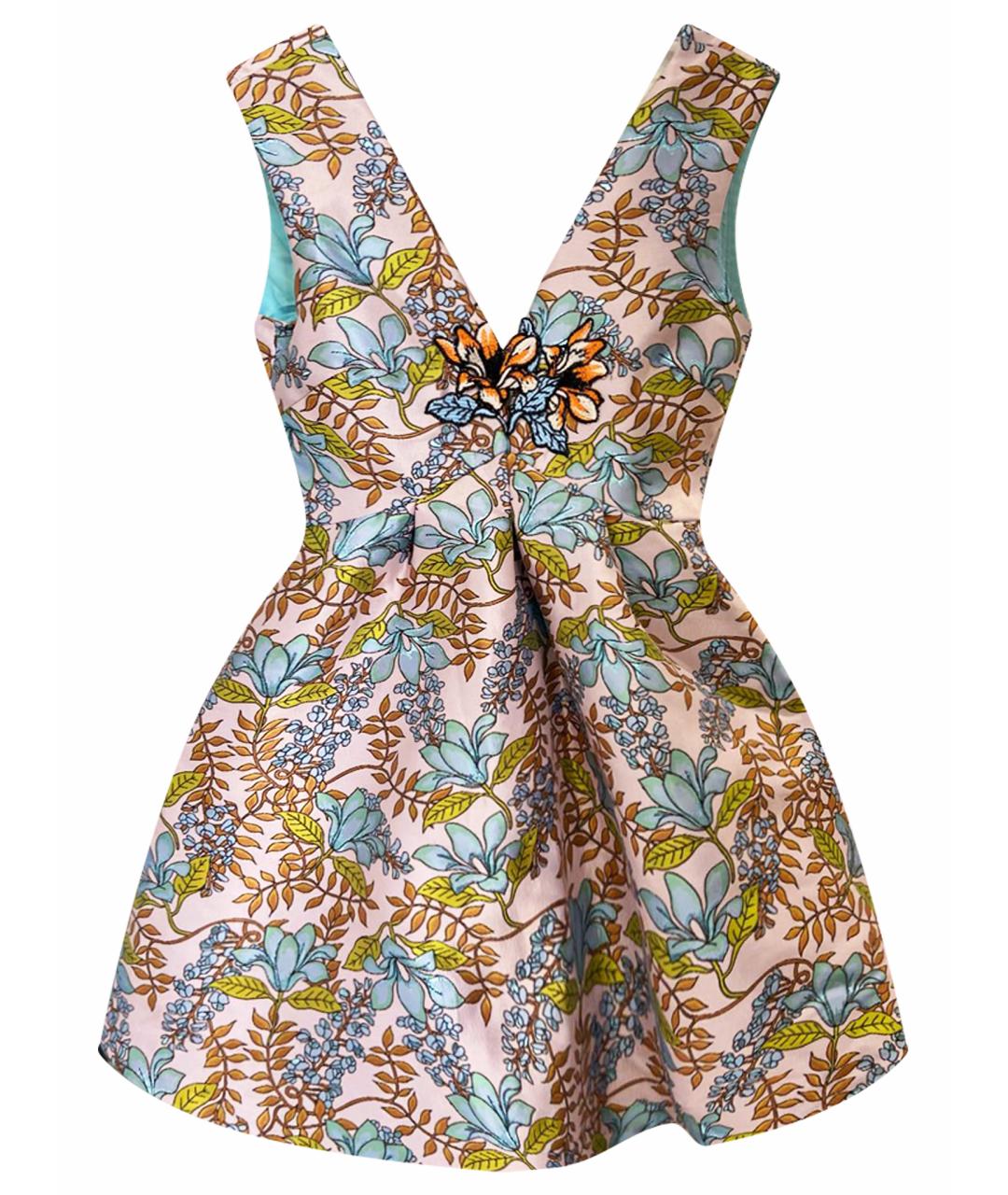 PINKO Голубое полиэстеровое вечернее платье, фото 1