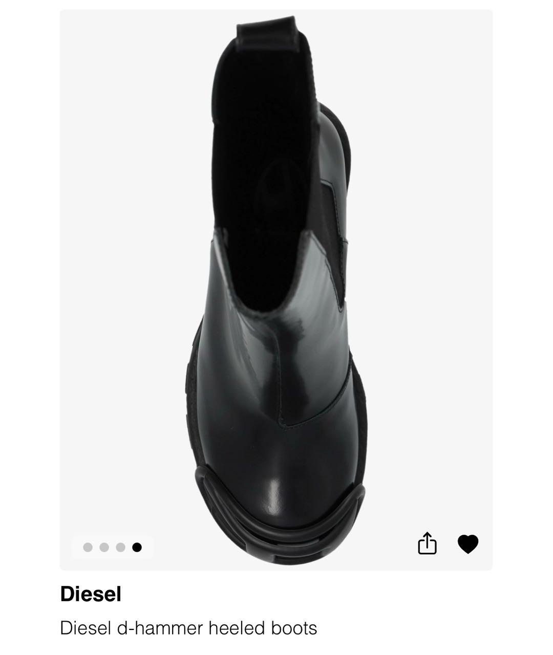 DIESEL Черные кожаные ботильоны, фото 7