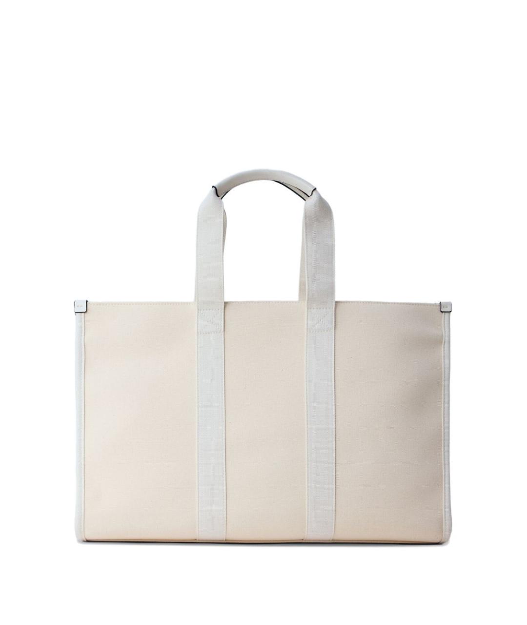 MONCLER Белая хлопковая сумка тоут, фото 3