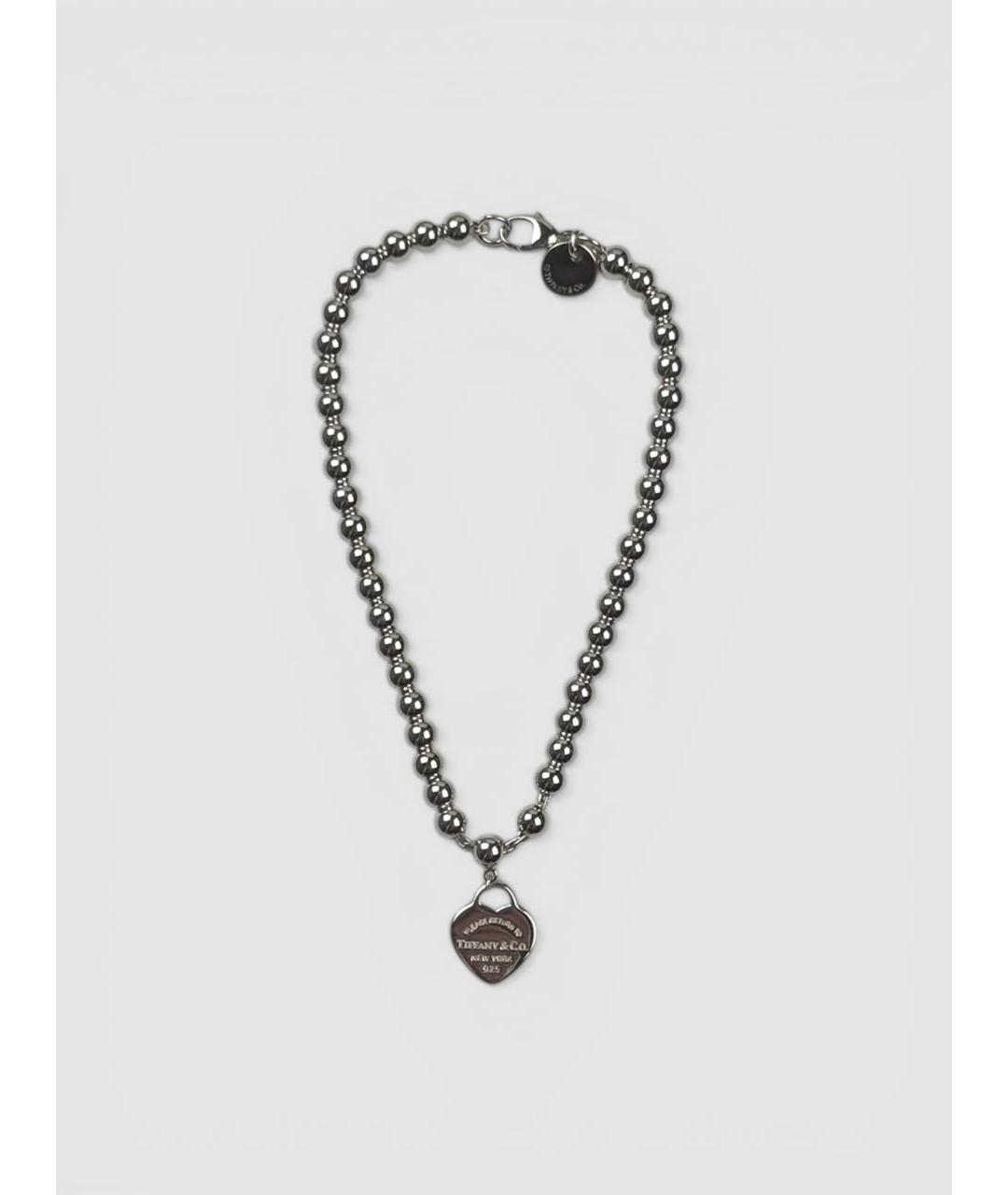 TIFFANY&CO Бордовый серебряный браслет, фото 2