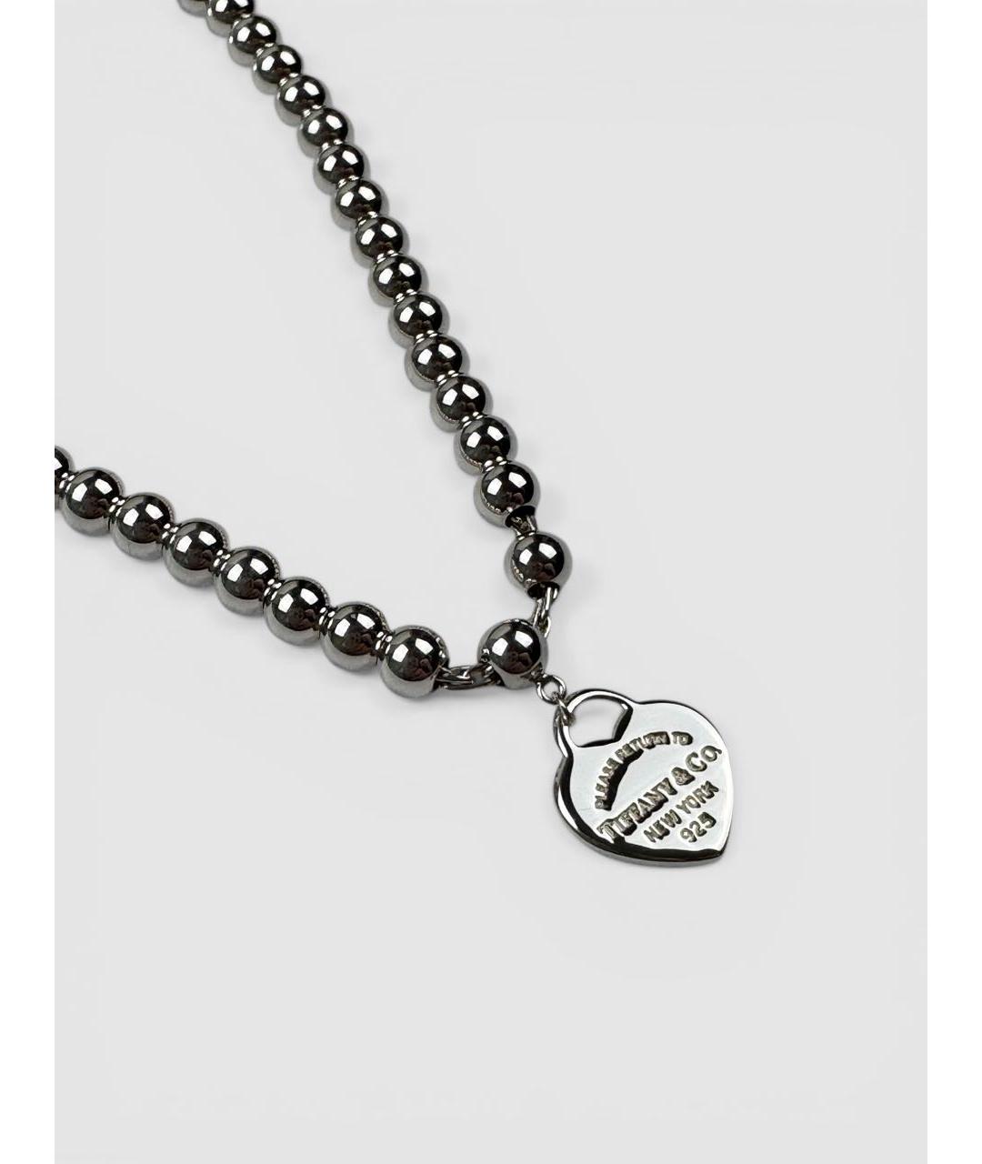 TIFFANY&CO Бордовый серебряный браслет, фото 3