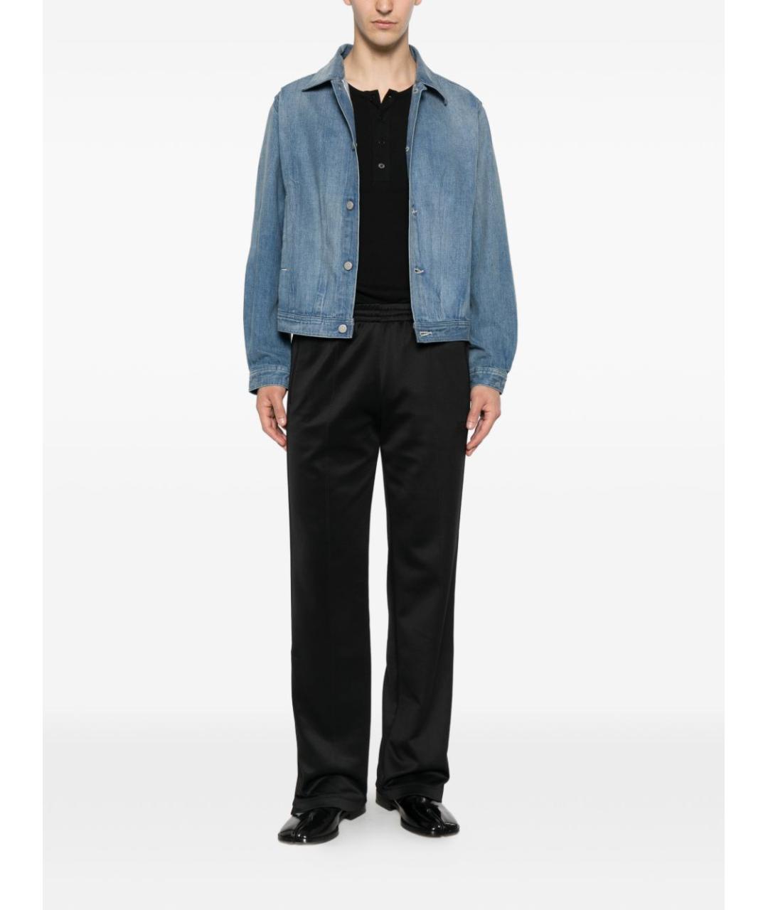 MM6 MAISON MARGIELA Черные полиэстеровые повседневные брюки, фото 2