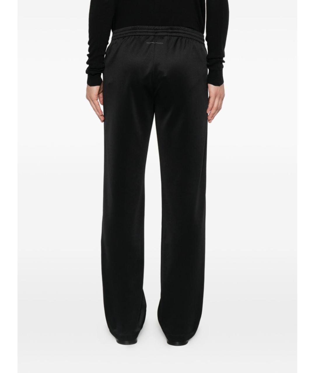 MM6 MAISON MARGIELA Черные полиэстеровые повседневные брюки, фото 3