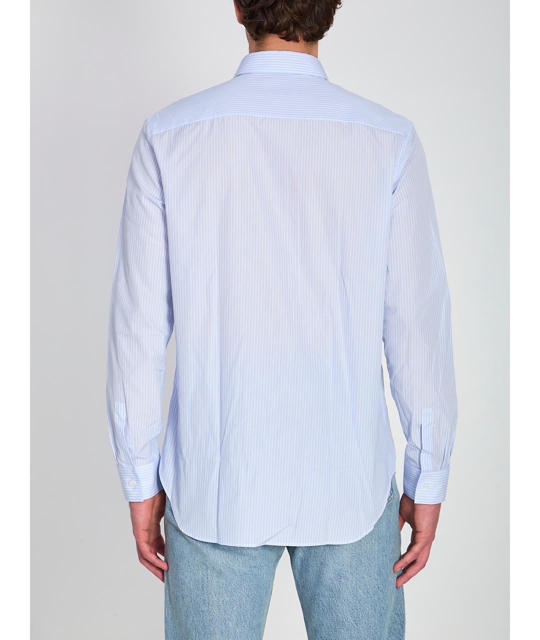 CHRISTIAN DIOR Голубая хлопковая кэжуал рубашка, фото 4