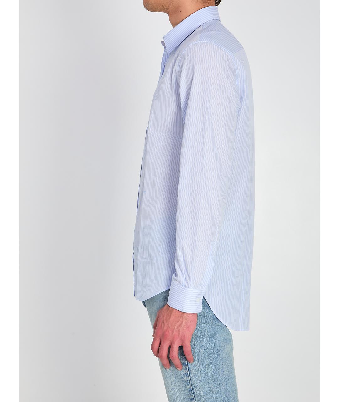 CHRISTIAN DIOR Голубая хлопковая кэжуал рубашка, фото 3