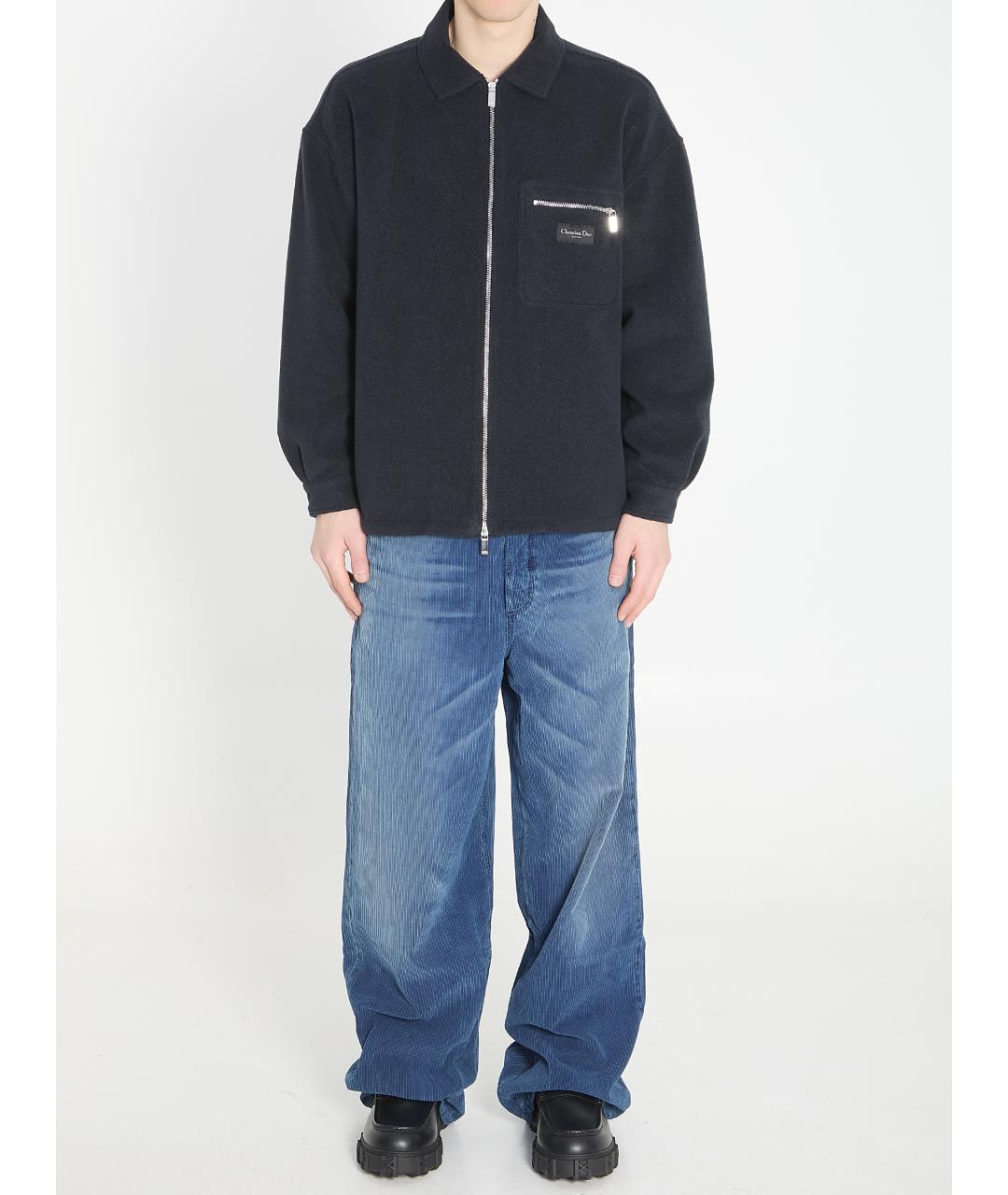 CHRISTIAN DIOR Темно-синяя хлопковая куртка, фото 5