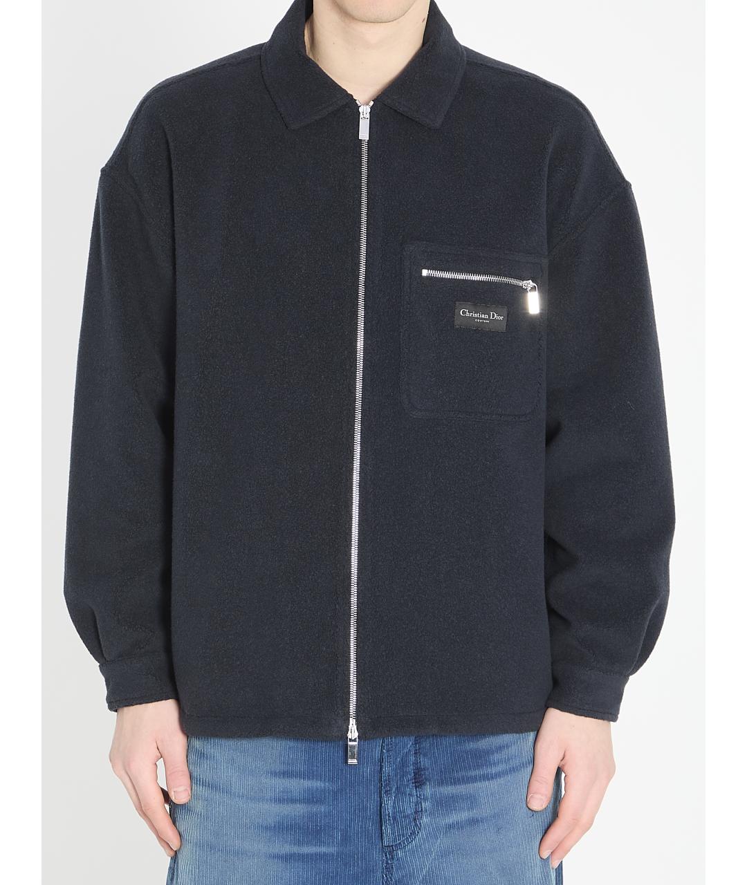 CHRISTIAN DIOR Темно-синяя хлопковая куртка, фото 6