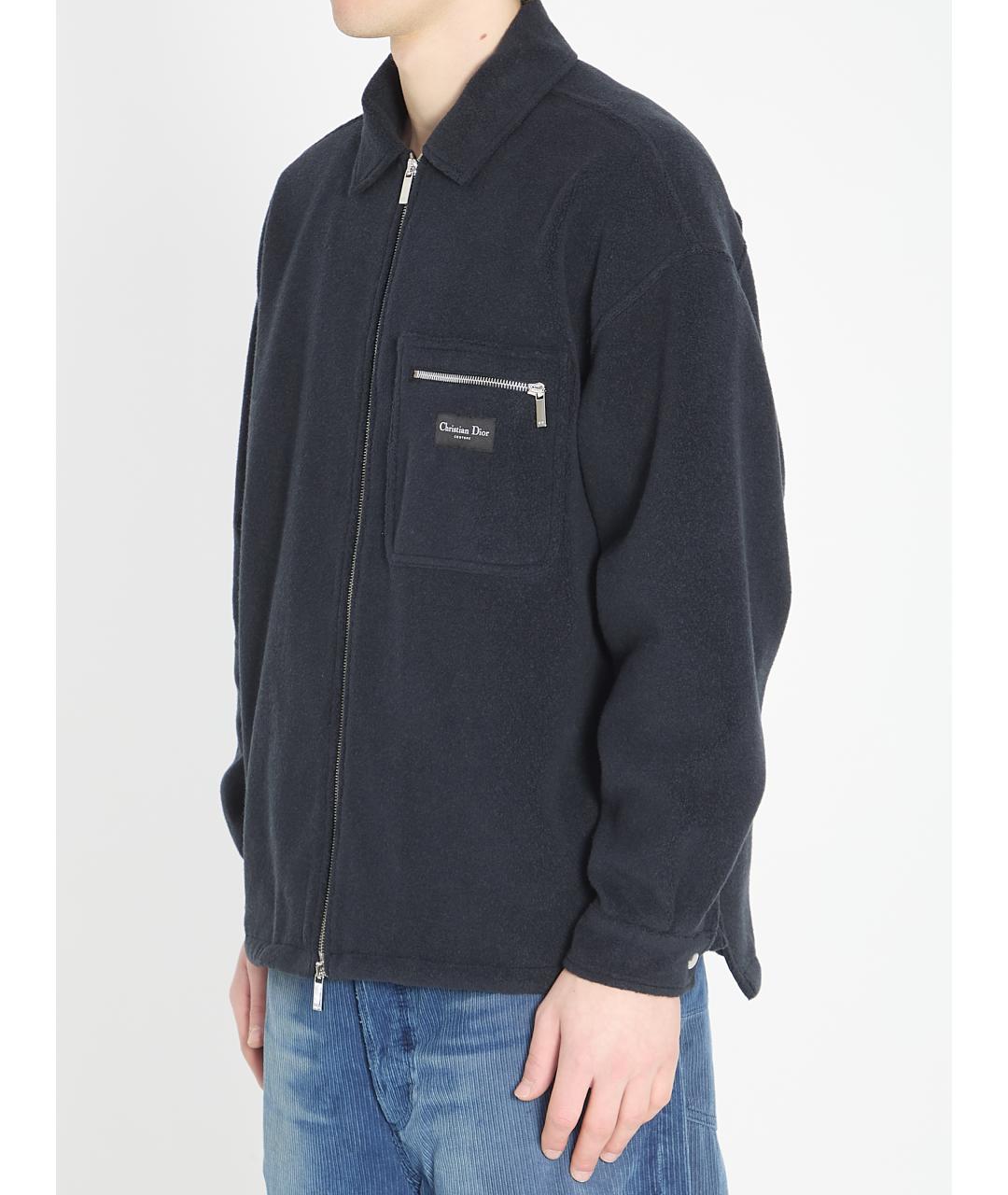 CHRISTIAN DIOR Темно-синяя хлопковая куртка, фото 2