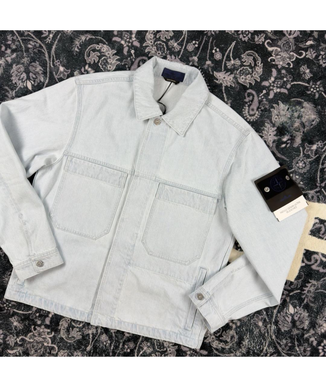 STONE ISLAND Голубая деним куртка, фото 2