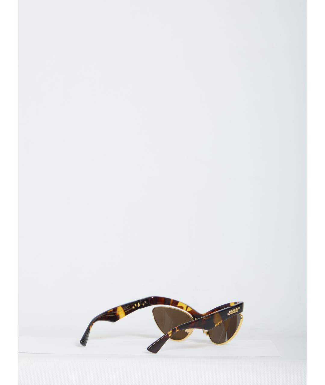 BOTTEGA VENETA Коричневые пластиковые солнцезащитные очки, фото 2