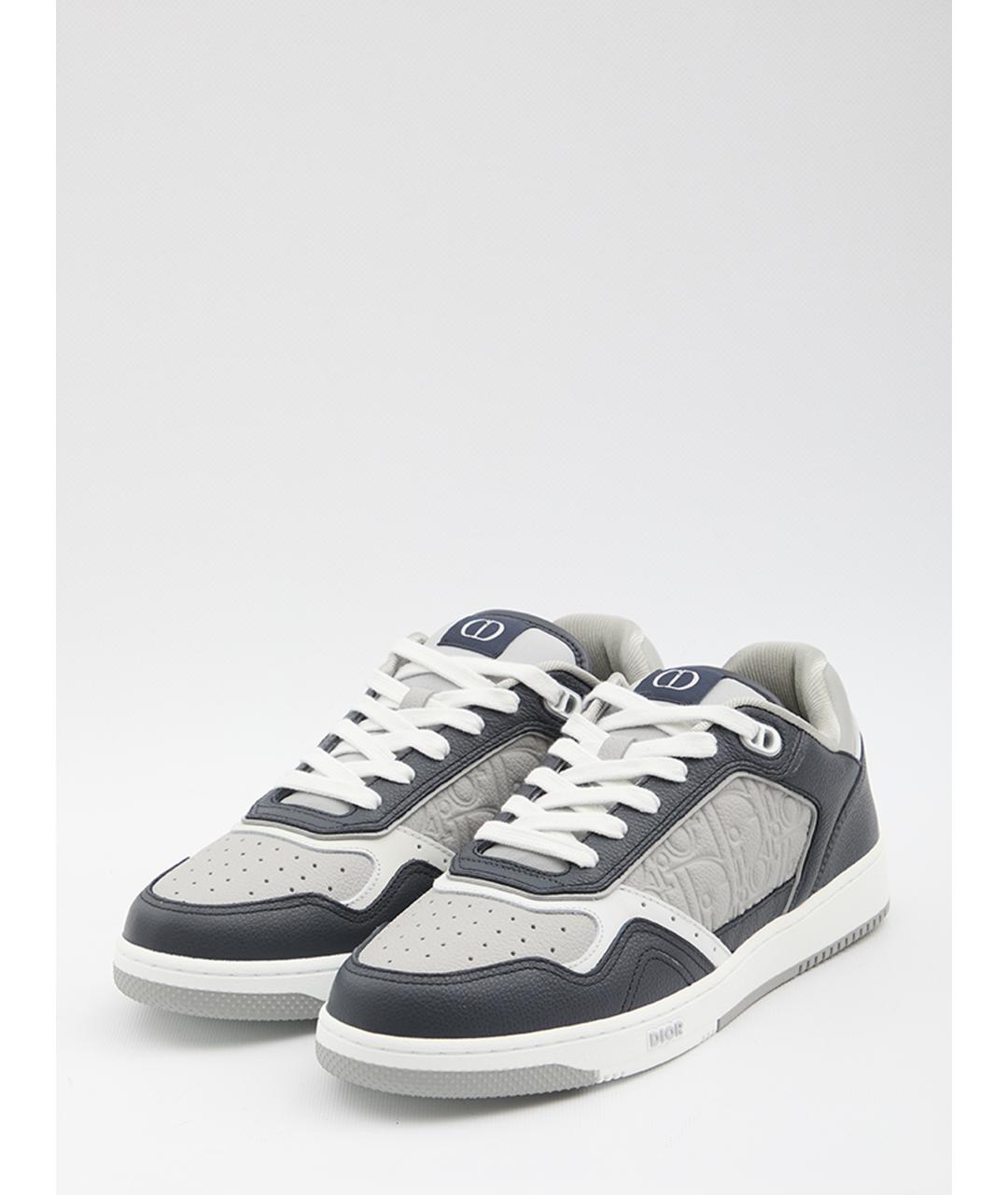 CHRISTIAN DIOR Синие кожаные низкие кроссовки / кеды, фото 2