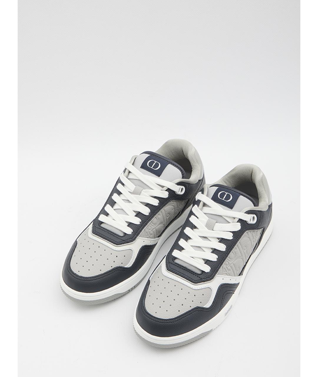 CHRISTIAN DIOR Синие кожаные низкие кроссовки / кеды, фото 5