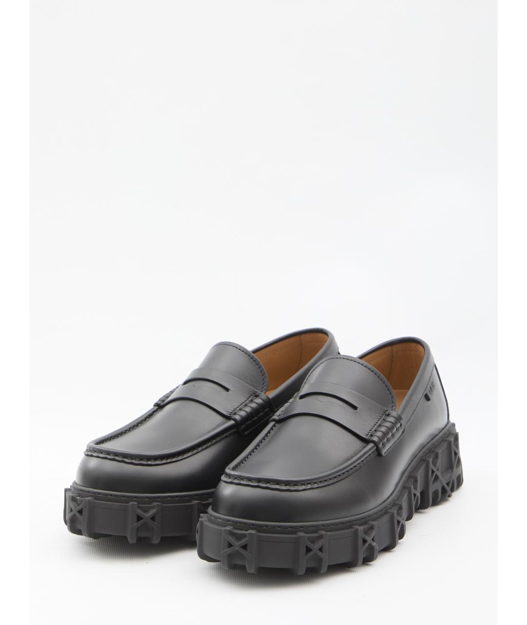 CHRISTIAN DIOR Черные кожаные лоферы, фото 2
