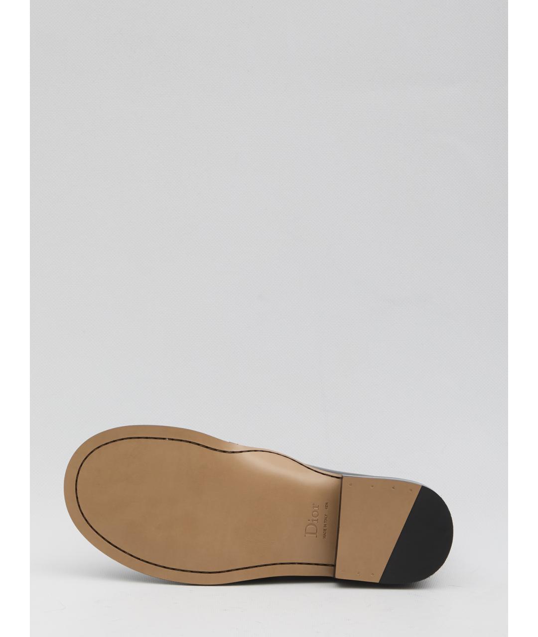 CHRISTIAN DIOR Черные кожаные лоферы, фото 4