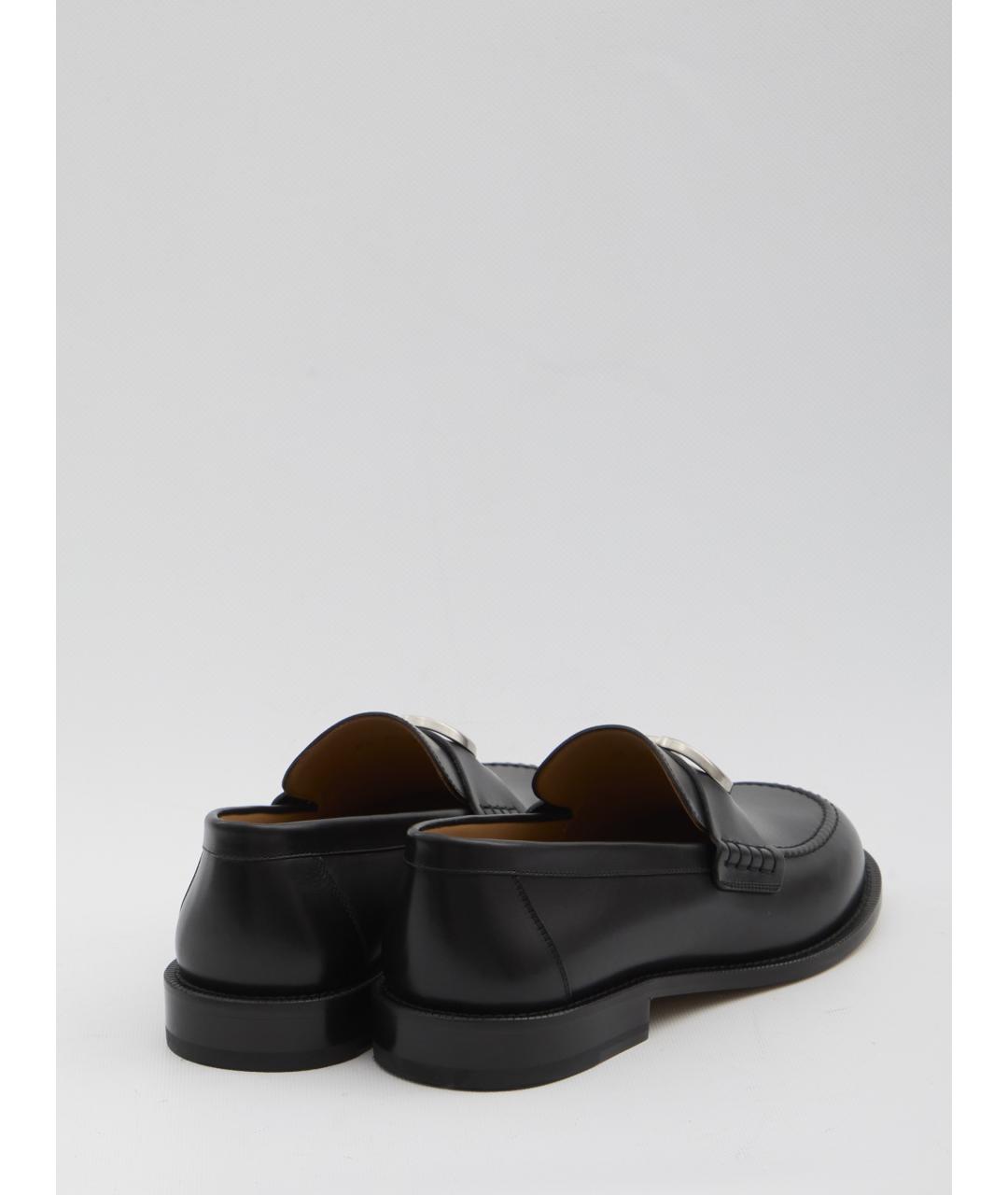 CHRISTIAN DIOR Черные кожаные лоферы, фото 3