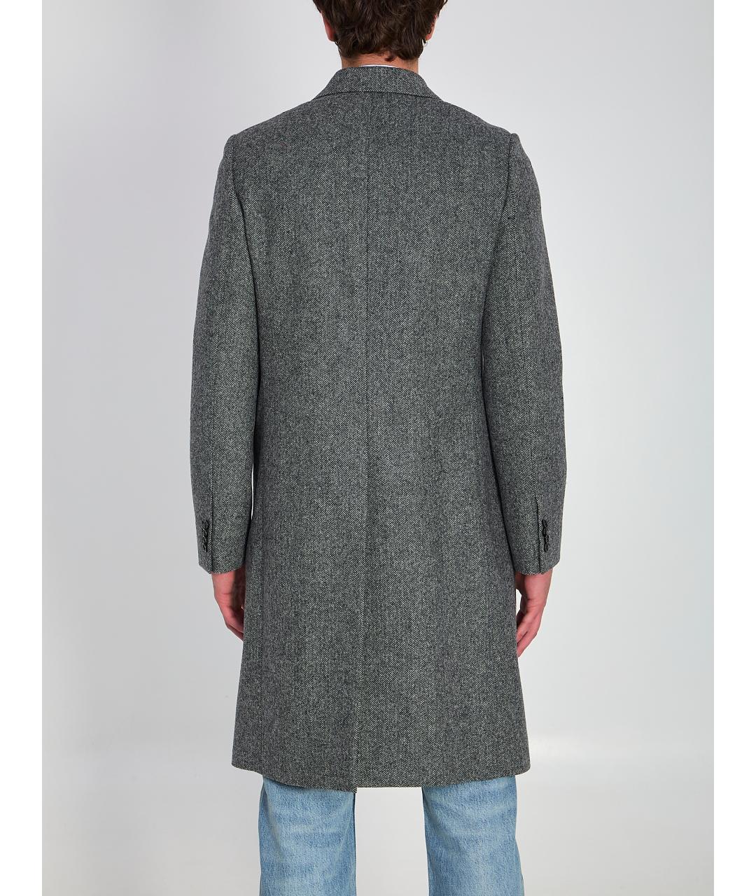 CHRISTIAN DIOR Серое шерстяное пальто, фото 4