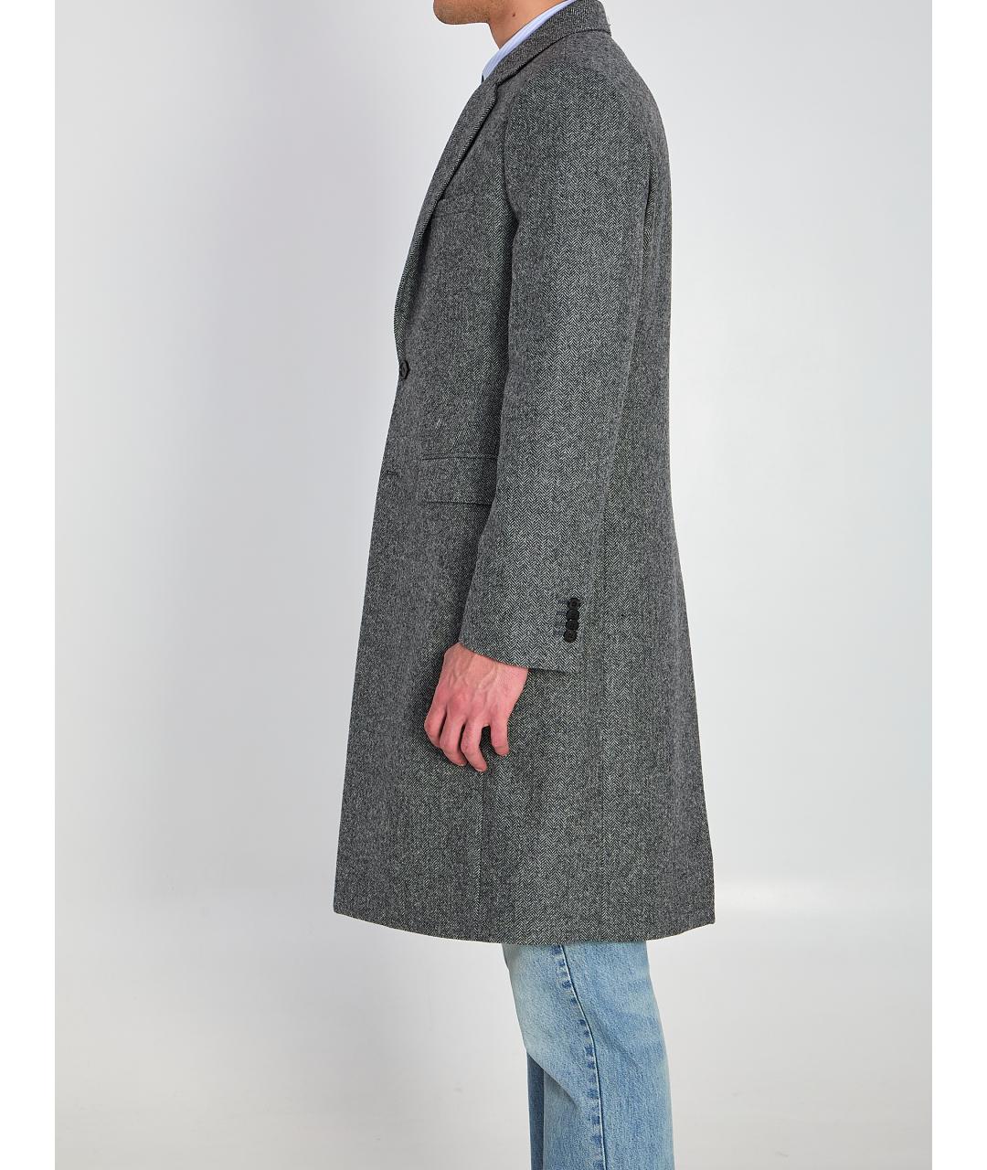 CHRISTIAN DIOR Серое шерстяное пальто, фото 3