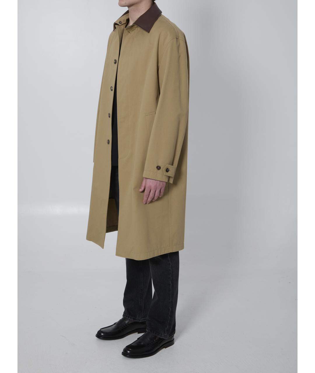 CHRISTIAN DIOR Бежевое хлопковое пальто, фото 2