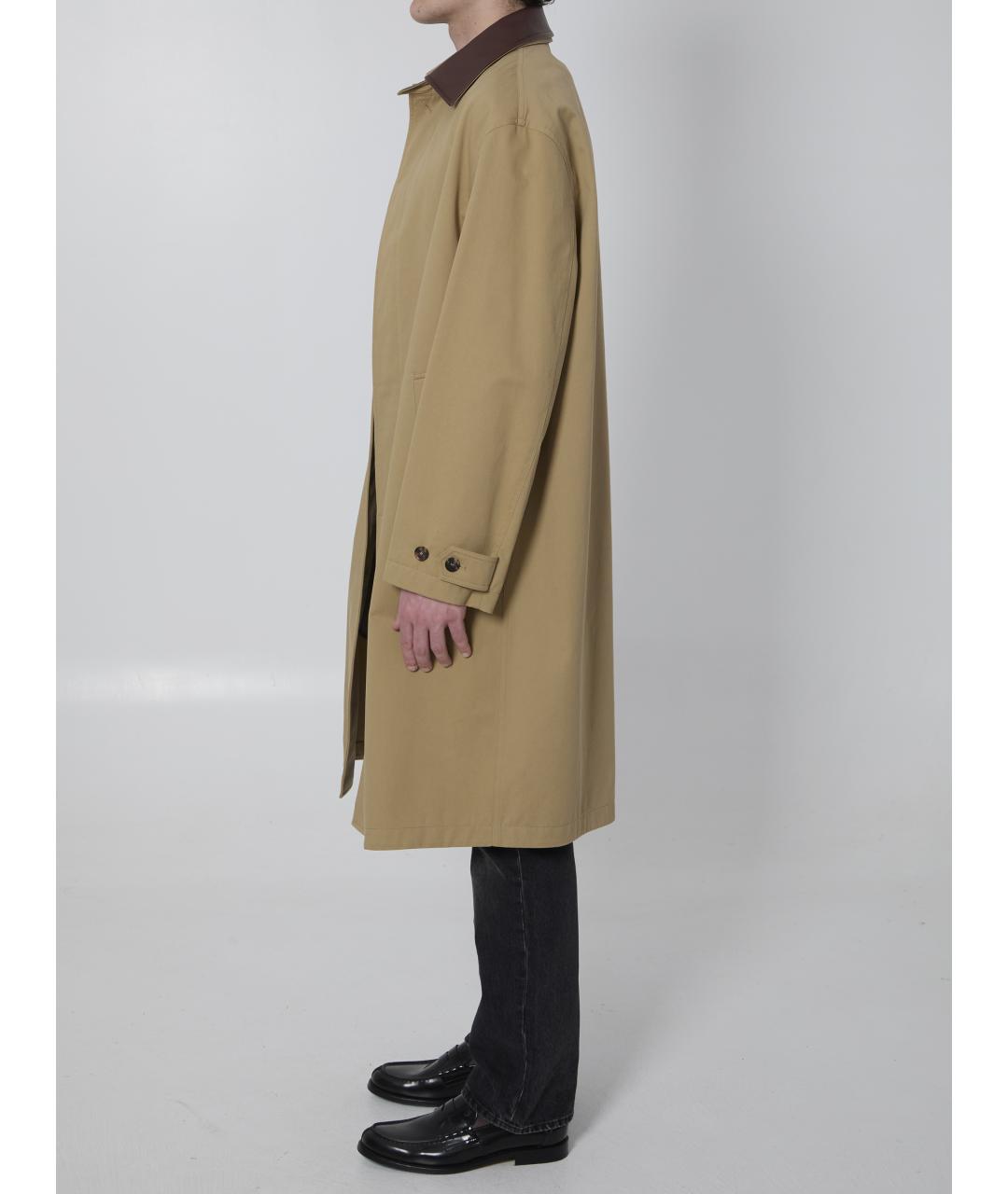 CHRISTIAN DIOR Бежевое хлопковое пальто, фото 3