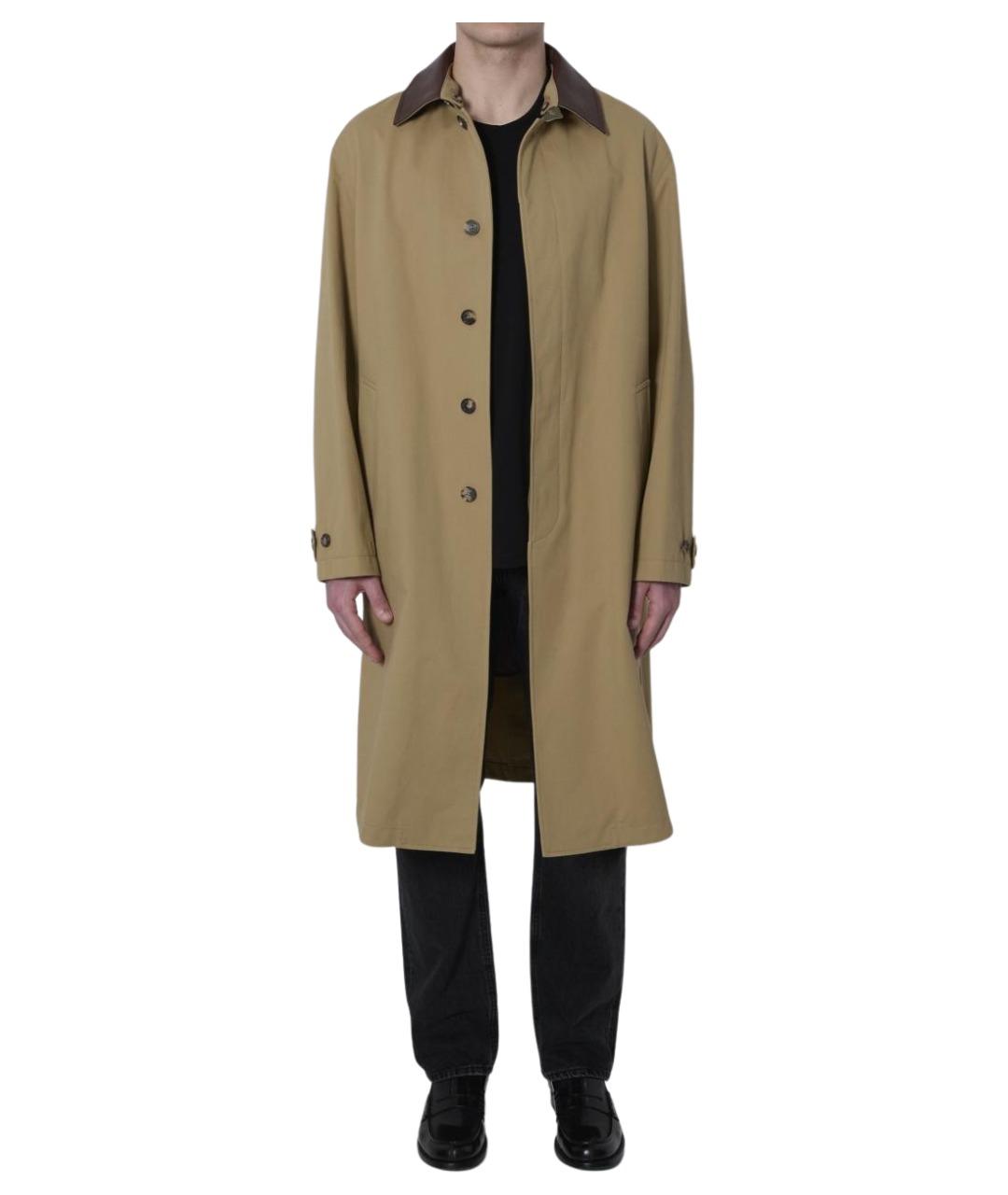 CHRISTIAN DIOR Бежевое хлопковое пальто, фото 1