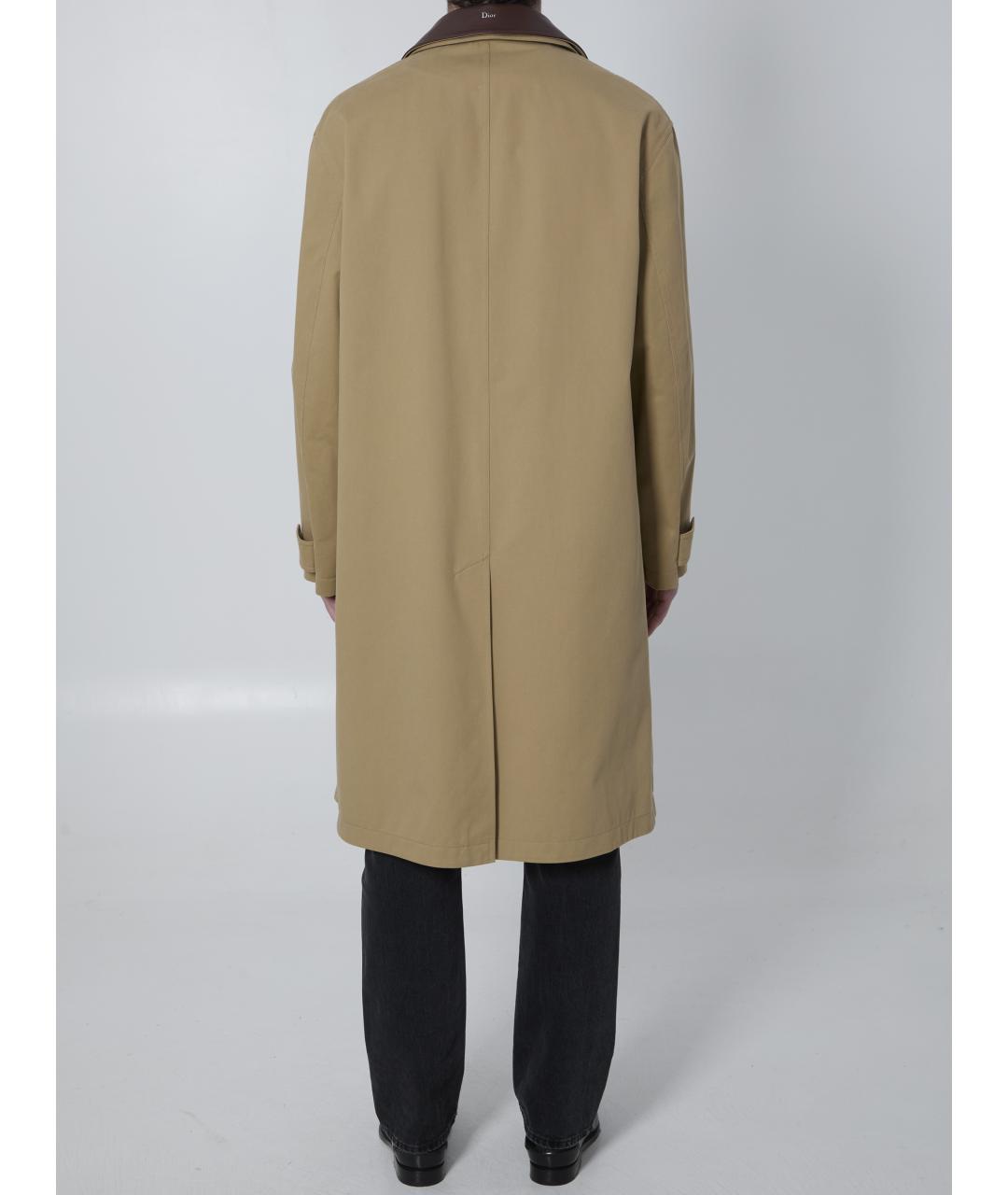 CHRISTIAN DIOR Бежевое хлопковое пальто, фото 4