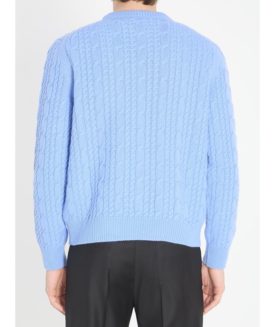 CHRISTIAN DIOR Голубой кашемировый джемпер / свитер, фото 4