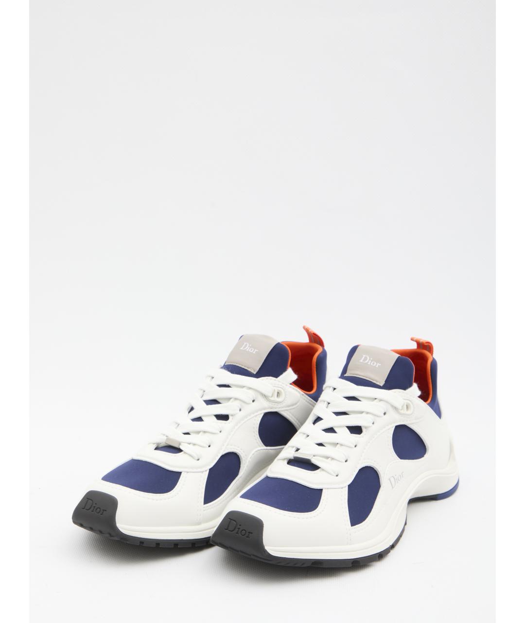 CHRISTIAN DIOR Белые кожаные низкие кроссовки / кеды, фото 2