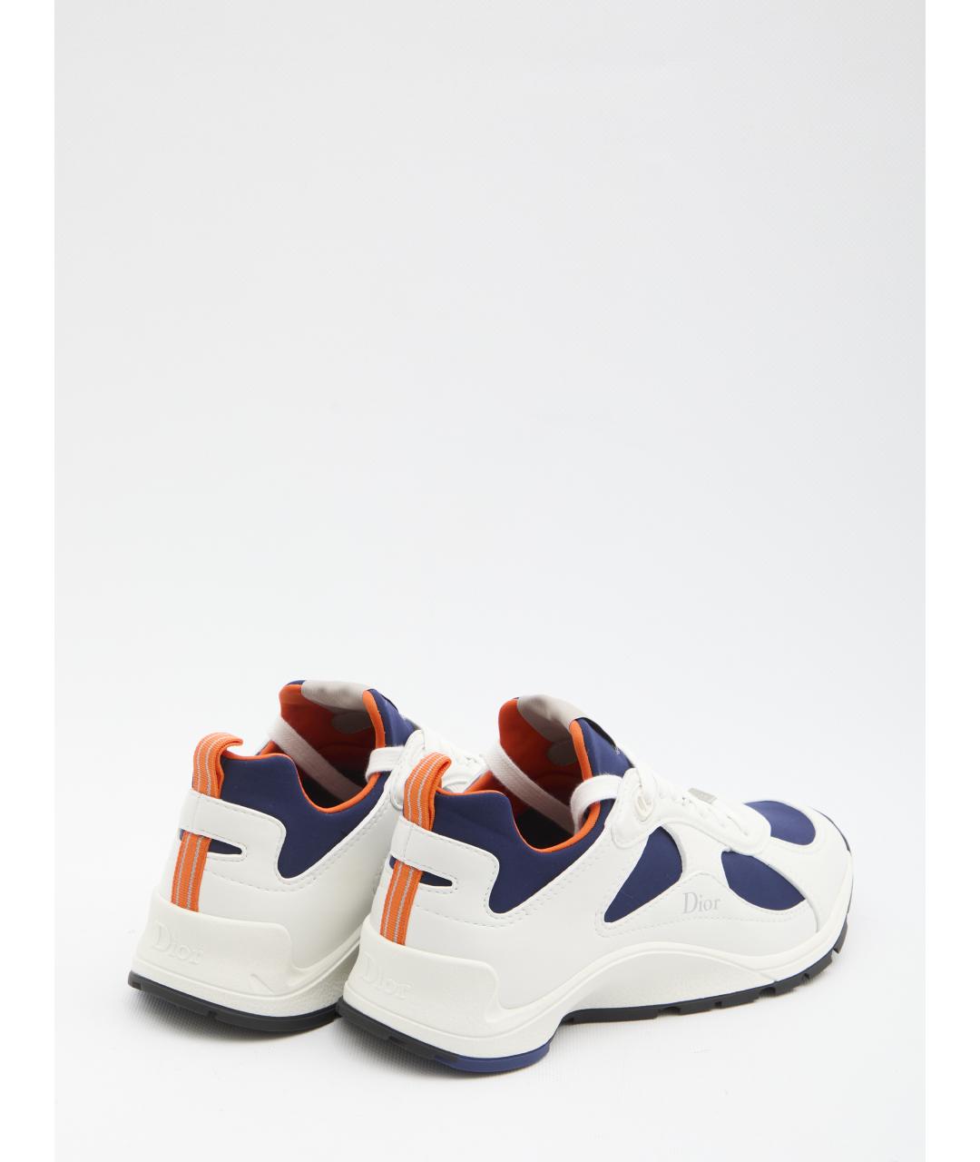 CHRISTIAN DIOR Белые кожаные низкие кроссовки / кеды, фото 3