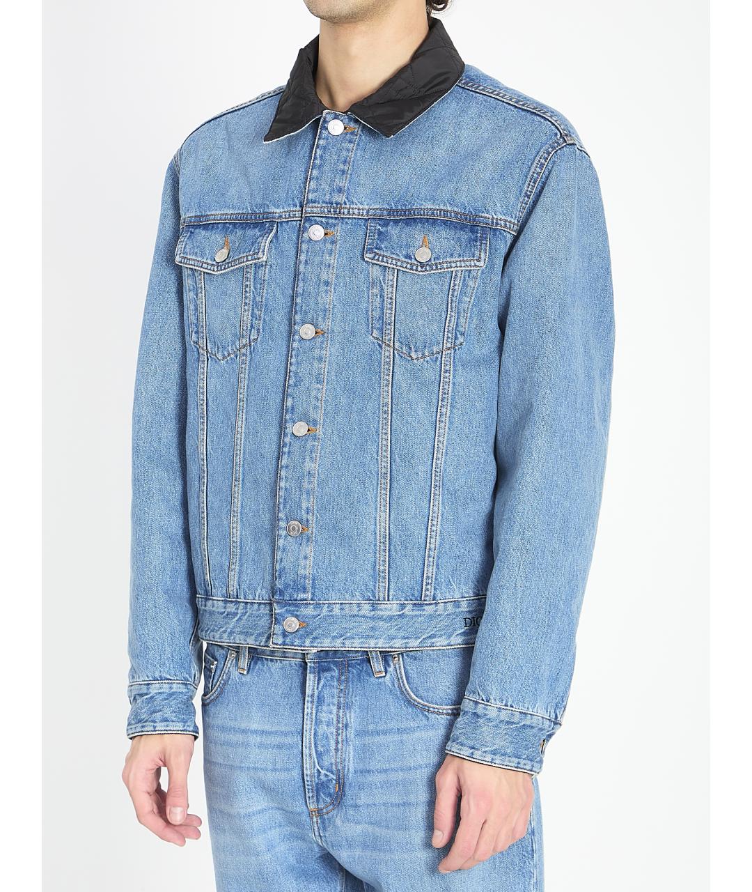 CHRISTIAN DIOR Голубая хлопковая куртка, фото 2