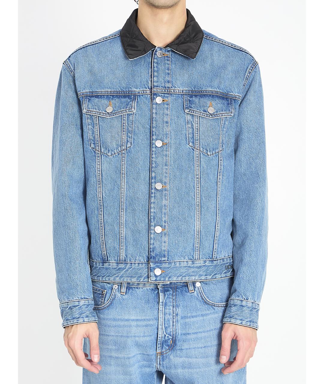 CHRISTIAN DIOR Голубая хлопковая куртка, фото 6