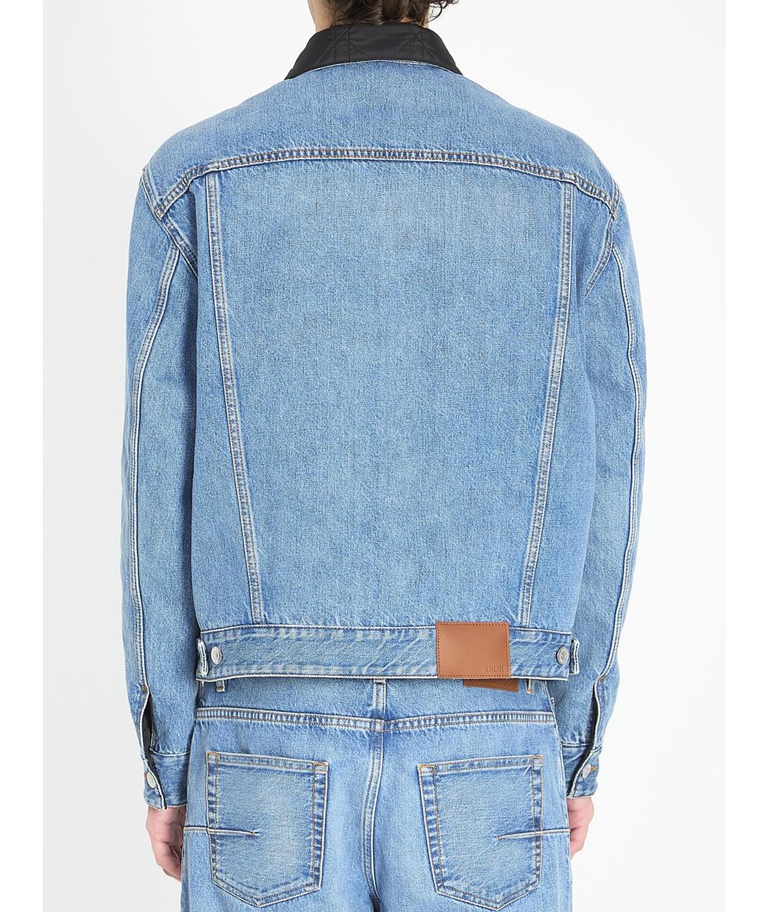 CHRISTIAN DIOR Голубая хлопковая куртка, фото 4