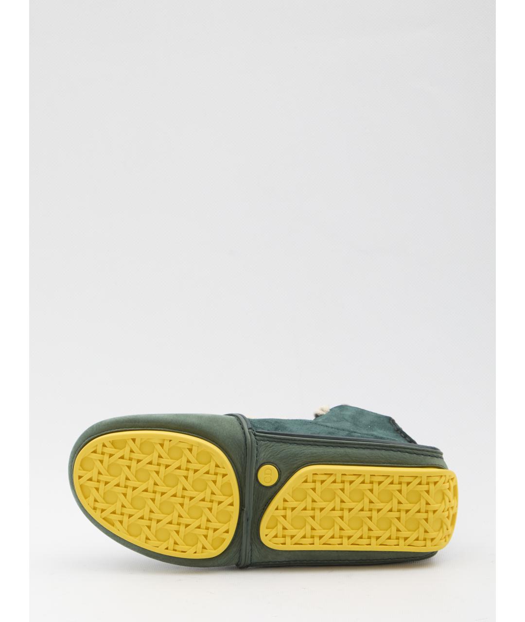 CHRISTIAN DIOR Зеленые кожаные низкие ботинки, фото 4