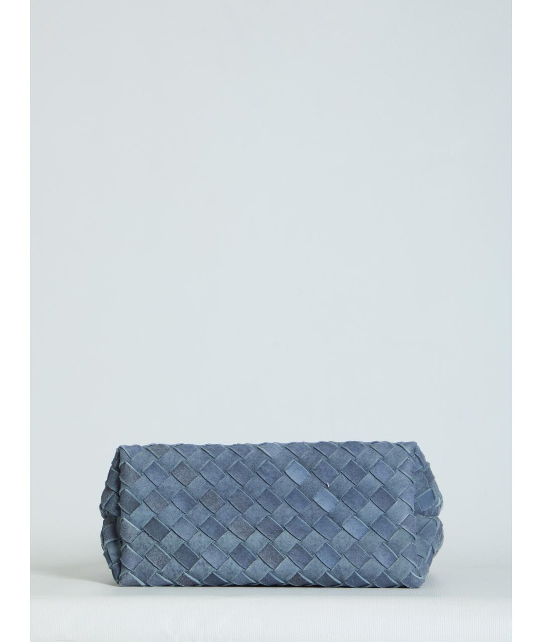 BOTTEGA VENETA Голубая замшевая сумка с короткими ручками, фото 2